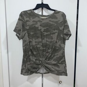 Camouflage twist tee shirt